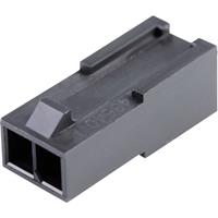 Molex 436400201 Micro-Fit 3.0 Plug Housing, Single Row, 2 Circuits, UL 94V-0, Low-Halogen, Black