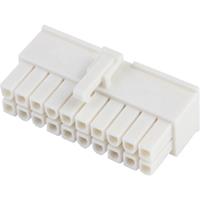 Molex 39012205 Mini-Fit Jr. Receptacle Housing, Dual Row, 20 Circuits, UL 94V-0, Natural