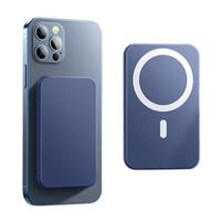 OEING 10.000mAh Mini Magnetische Qi Powerbank voor Mobiele Telefoons - PD Poort Draadloos Noodaccu Batterij Accu Blauw
