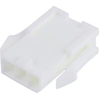 Molex 39014033 Mini-Fit Jr. Plug Housing, Single Row, 3 Circuits, UL 94V-0, with Panel Mounting Ears, Natural