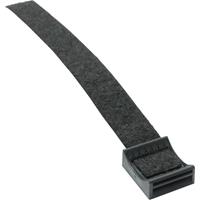 Hebotec HEBOTEC Klittenband sokkel Om te bundelen, Met fitting, Om te schroeven Haak- en lusdeel (b x h) 7.5 mm x 150 mm Zwart 1 stuk(s)