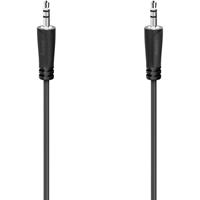 Hama 00205262 Jackplug Audio Aansluitkabel [1x Jackplug male 3.5 mm - 1x Jackplug male 3.5 mm] 1.5 m Zwart