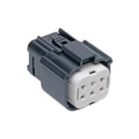 Molex 194180020 MX150L 6 Circuit Receptacle for 18-22 AWG Wire, without CPA, Black