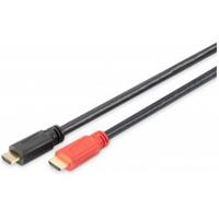 Digitus DB-330118-100-S HDMI kabel 10 m HDMI Type A (Standaard) Zwart, Rood