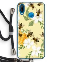 CaseCompany No flowers without bees: Huawei P20 Lite Transparant Hoesje met koord