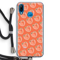 CaseCompany Just peachy: Huawei P20 Lite Transparant Hoesje met koord