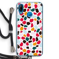 CaseCompany Colored Giraffe: Huawei P20 Lite Transparant Hoesje met koord