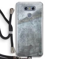 CaseCompany Grey Stone: LG G6 Transparant Hoesje met koord