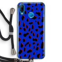 CaseCompany Blue Leopard: Huawei P20 Lite Transparant Hoesje met koord