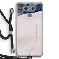 CaseCompany Stone White: LG G6 Transparant Hoesje met koord
