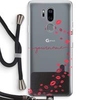 CaseCompany Kusjes: LG G7 Thinq Transparant Hoesje met koord