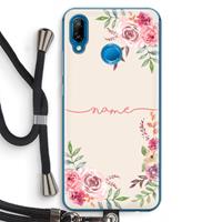 CaseCompany Rozen: Huawei P20 Lite Transparant Hoesje met koord