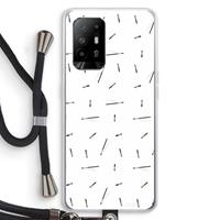CaseCompany Hipster stripes: Oppo A94 5G Transparant Hoesje met koord