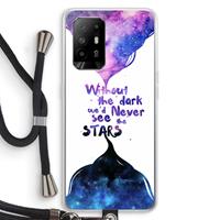 CaseCompany Stars quote: Oppo A94 5G Transparant Hoesje met koord