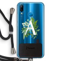 CaseCompany Green Brush: Huawei P20 Lite Transparant Hoesje met koord