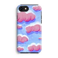 CaseCompany Roze wolken met vogels: iPhone 7 Tough Case