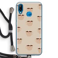 CaseCompany Morning coffee: Huawei P20 Lite Transparant Hoesje met koord