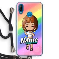 CaseCompany Chibi Maker vrouw: Huawei P20 Lite Transparant Hoesje met koord