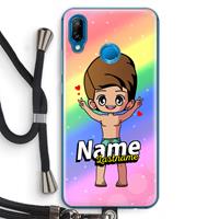 CaseCompany Chibi Maker man: Huawei P20 Lite Transparant Hoesje met koord