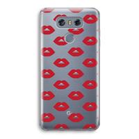 CaseCompany Lips: LG G6 Transparant Hoesje