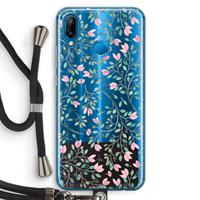 CaseCompany Sierlijke bloemen: Huawei P20 Lite Transparant Hoesje met koord