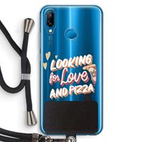 CaseCompany Pizza is the answer: Huawei P20 Lite Transparant Hoesje met koord