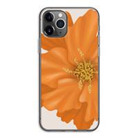 CaseCompany Orange Ellila flower: iPhone 11 Pro Transparant Hoesje