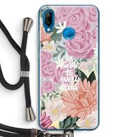 CaseCompany Kindness matters: Huawei P20 Lite Transparant Hoesje met koord