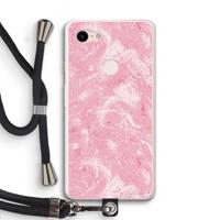 CaseCompany Abstract Painting Pink: Pixel 3 XL Transparant Hoesje met koord