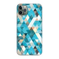 CaseCompany Gekleurde driehoekjes blauw: Volledig geprint iPhone 11 Pro Max Hoesje