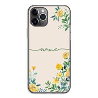 CaseCompany Gele bloemen: iPhone 11 Pro Transparant Hoesje