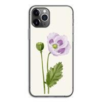 CaseCompany Purple poppy: iPhone 11 Pro Transparant Hoesje