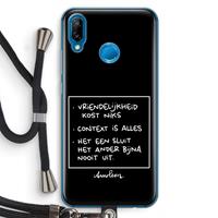 CaseCompany Mijn Motto's: Huawei P20 Lite Transparant Hoesje met koord