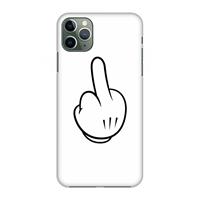 CaseCompany Middle finger white: Volledig geprint iPhone 11 Pro Max Hoesje