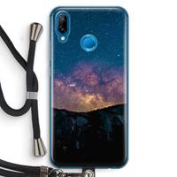 CaseCompany Travel to space: Huawei P20 Lite Transparant Hoesje met koord