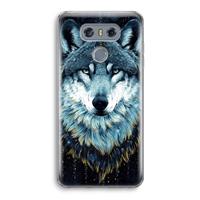 CaseCompany Darkness Wolf: LG G6 Transparant Hoesje