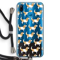 CaseCompany Doggy: Huawei P20 Lite Transparant Hoesje met koord