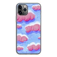 CaseCompany Roze wolken met vogels: iPhone 11 Pro Transparant Hoesje