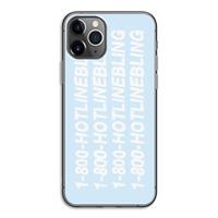 CaseCompany Hotline bling blue: iPhone 11 Pro Transparant Hoesje