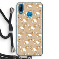 CaseCompany Doggy: Huawei P20 Lite Transparant Hoesje met koord