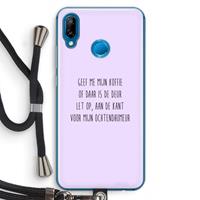 CaseCompany Ochtendhumeur: Huawei P20 Lite Transparant Hoesje met koord