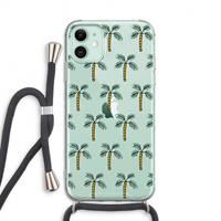 CaseCompany Paradise: iPhone 11 Transparant Hoesje met koord