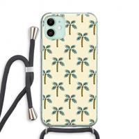 CaseCompany Paradise: iPhone 11 Transparant Hoesje met koord