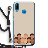 CaseCompany Girls girls girls: Huawei P20 Lite Transparant Hoesje met koord