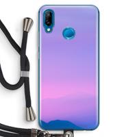 CaseCompany Sunset pastel: Huawei P20 Lite Transparant Hoesje met koord