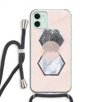 CaseCompany Creatieve toets: iPhone 11 Transparant Hoesje met koord