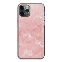CaseCompany Roze marmer: iPhone 11 Pro Transparant Hoesje