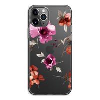 CaseCompany Geschilderde bloemen: iPhone 11 Pro Transparant Hoesje