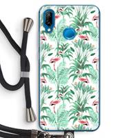 CaseCompany Flamingo bladeren: Huawei P20 Lite Transparant Hoesje met koord