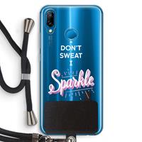 CaseCompany Sparkle quote: Huawei P20 Lite Transparant Hoesje met koord